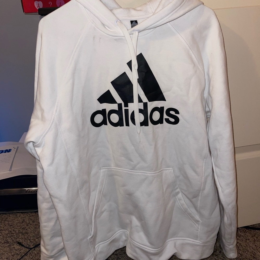 White Adidas Hoodie
